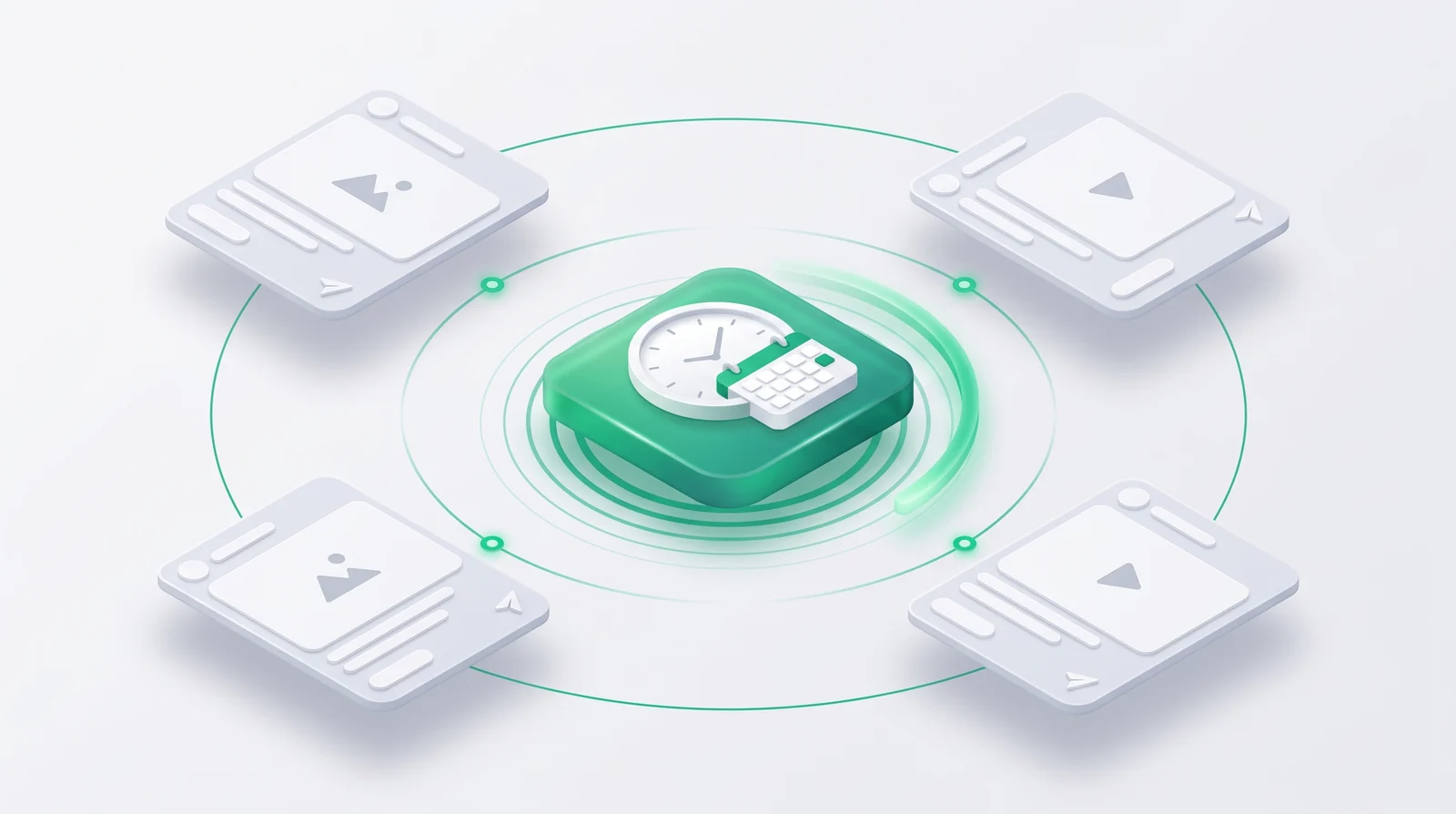 An AI social media scheduler queuing one post across nine platforms from a single chat instruction