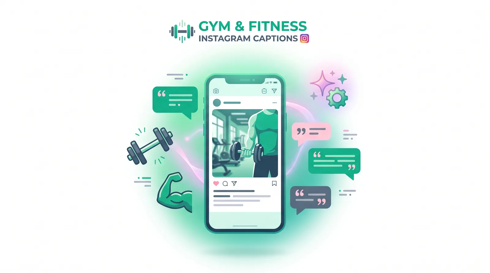 Funny Instagram captions shown beside travel and food photos on a phone screen