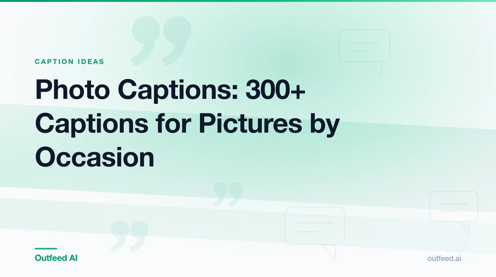 Phone screen showing photo captions for pictures sorted by occasion, ready to copy and paste